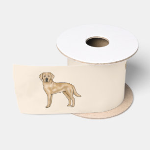 Gele Labrador Retriever Schattige Cartoon Lab Hond Satijnen Lint