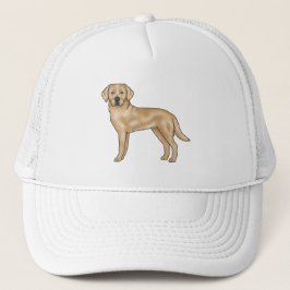 Gele Labrador Retriever Schattige Cartoon Lab Hond Trucker Pet