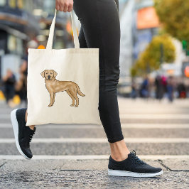 Gele Labrador Retriever Schattige Cartoonhond Kuns Tote Bag