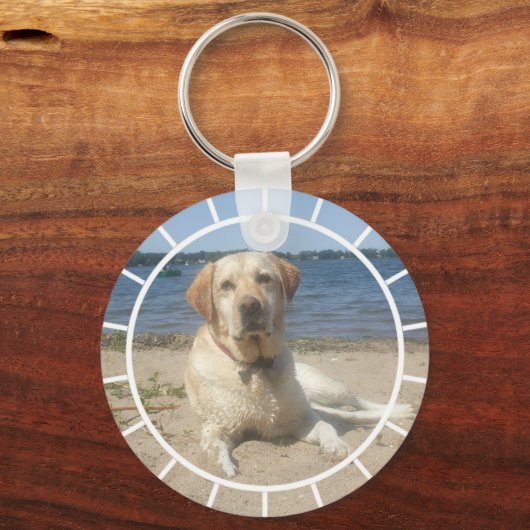 Gele labrador Retriever Sleutelhanger (Voorkant)