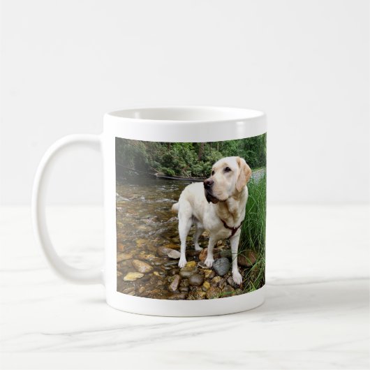 Gele labrador Retriever State Pose Koffiemok (Links)
