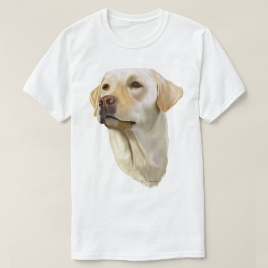 Gele Labrador Retriever T-shirt (Design voorkant)