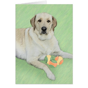 Gele labrador Retriever & Tennis Balls Painting
