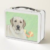 Gele labrador Retriever & Tennis Balls Painting (Achterkant)