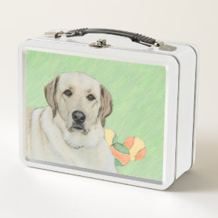 Gele labrador Retriever & Tennis Balls Painting