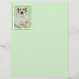 Gele labrador Retriever & Tennis Balls Painting