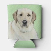 Gele labrador Retriever & Tennis Balls Painting Blikjeskoeler (Achterkant)