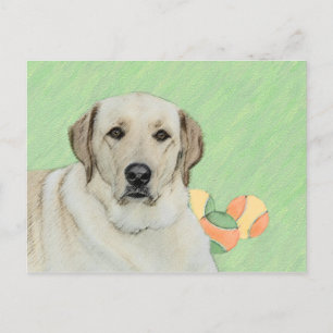 Gele labrador Retriever & Tennis Balls Painting Briefkaart