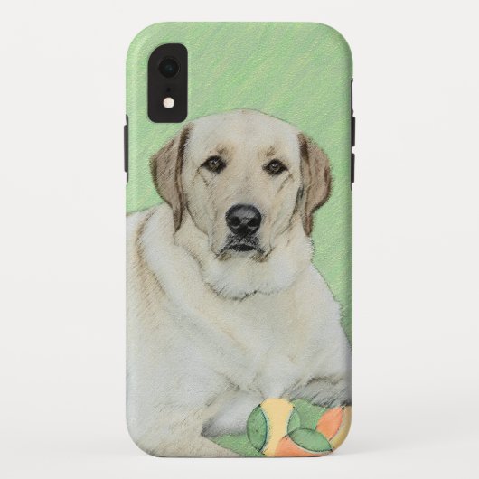 Gele labrador Retriever & Tennis Balls Painting Case-Mate iPhone Case (Achterkant)