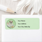 Gele labrador Retriever & Tennis Balls Painting Etiket (Insitu)