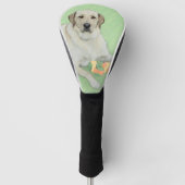 Gele labrador Retriever & Tennis Balls Painting Golfheadcover (Voorkant)