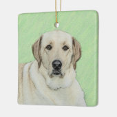 Gele labrador Retriever & Tennis Balls Painting Keramisch Ornament (Links)