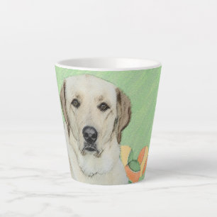 Gele labrador Retriever & Tennis Balls Painting Latte Mok