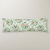 Gele labrador Retriever & Tennis Balls Painting Lichaamskussen (Achterkant)