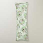 Gele labrador Retriever & Tennis Balls Painting Lichaamskussen (Achterkant (Verticaal))