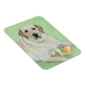 Gele labrador Retriever & Tennis Balls Painting Magneet (Rechterzijde)