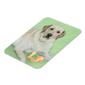Gele labrador Retriever & Tennis Balls Painting Magneet (Linkerzijde)