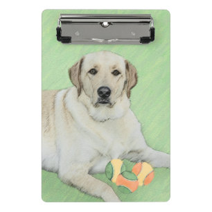 Gele labrador Retriever & Tennis Balls Painting Mini Klembord