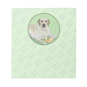Gele labrador Retriever & Tennis Balls Painting Notitieblok