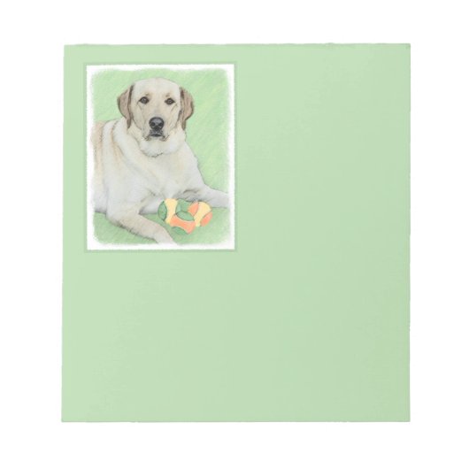 Gele labrador Retriever & Tennis Balls Painting Notitieblok (Voorkant)