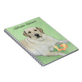 Gele labrador Retriever & Tennis Balls Painting Notitieboek (Rechterzijde)