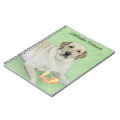 Gele labrador Retriever & Tennis Balls Painting Notitieboek (Linkerzijde)