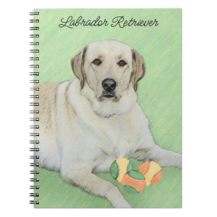 Gele labrador Retriever & Tennis Balls Painting Notitieboek
