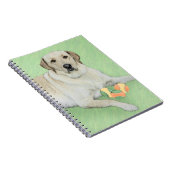 Gele labrador Retriever & Tennis Balls Painting Notitieboek (Rechterzijde)