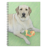 Gele labrador Retriever & Tennis Balls Painting Notitieboek (Voorkant)