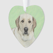 Gele labrador Retriever & Tennis Balls Painting Ornament (voorkant)