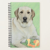 Gele labrador Retriever & Tennis Balls Painting Planner (Voorkant)