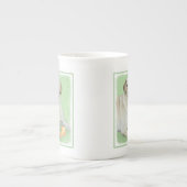 Gele labrador Retriever & Tennis Balls Painting Porselein Kop (Voorkant)