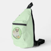 Gele labrador Retriever & Tennis Balls Painting Sling Bag (Rechterhoek)