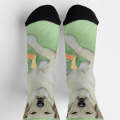 Gele labrador Retriever & Tennis Balls Painting Sokken (Top)