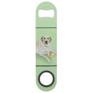 Gele labrador Retriever & Tennis Balls Painting Speed Flessenopener