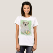 Gele labrador Retriever & Tennis Balls Painting T-shirt (Voorkant volledig)