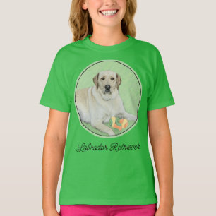 Gele labrador Retriever & Tennis Balls Painting T-shirt