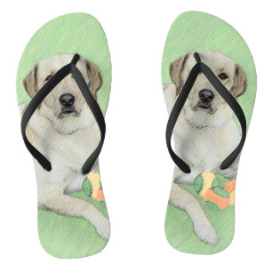 Gele labrador Retriever & Tennis Balls Painting Teenslippers