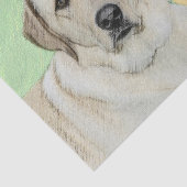 Gele labrador Retriever & Tennis Balls Painting Tissuepapier (Detail)
