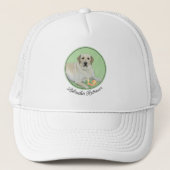 Gele labrador Retriever & Tennis Balls Painting Trucker Pet (Voorkant)