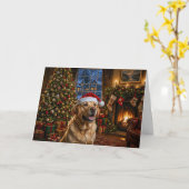 Gele Labrador Retriever Vakantie Kaart (Gele Bloem)