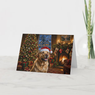 Gele Labrador Retriever Vakantie Kaart