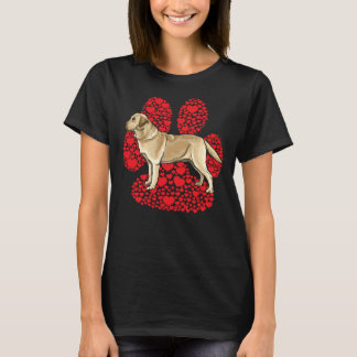 Gele Labrador Retriever Valentijnsdag Dog Love T-shirt