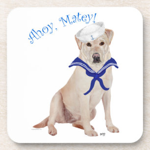 Gele Labrador Retriever Zeiler Drankjes Onderzetter