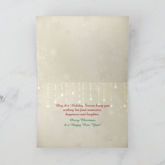 Gele labrador Retrievers in het kerstvenster Kaart (Binnen)