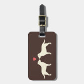 Gele Labrador Retrievers met Hart Bagagelabel (Voorkant verticaal)