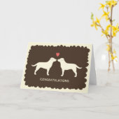 Gele labrador Retrievers Wedding Gefeliciteerd Kaart (Gele Bloem)