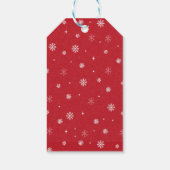 Gele Labrador Rode Kerstwagen Cadeaulabel (Achterkant)