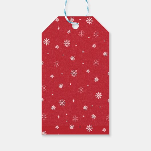 Gele Labrador Rode Kerstwagen Cadeaulabel (Achterkant)