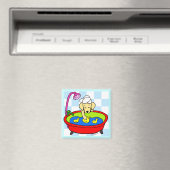 gele labrador & rubbereenden Cartoon Magneet (Insitu (Vaatwasser))